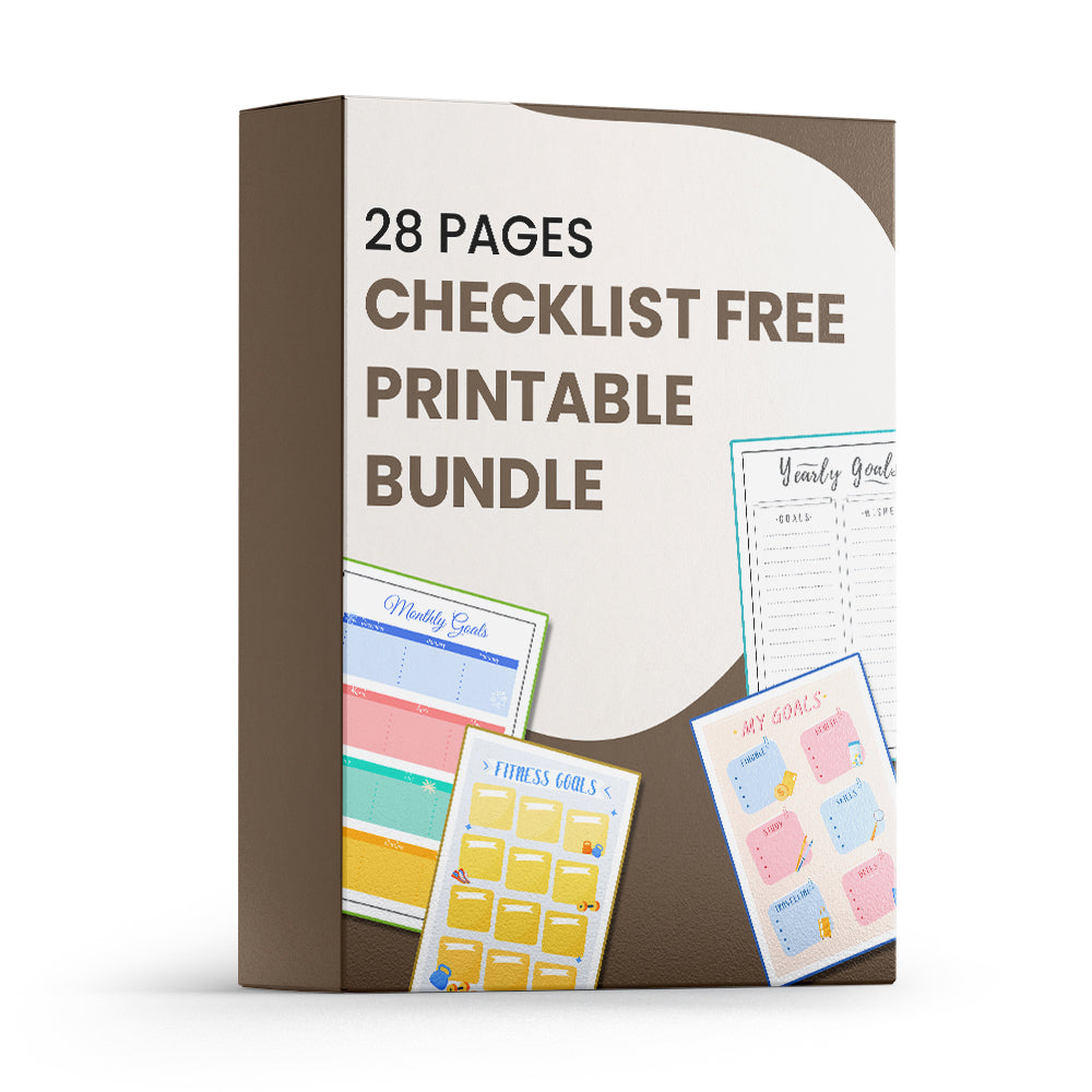 28 Pages Checklist Free Printable Bundle