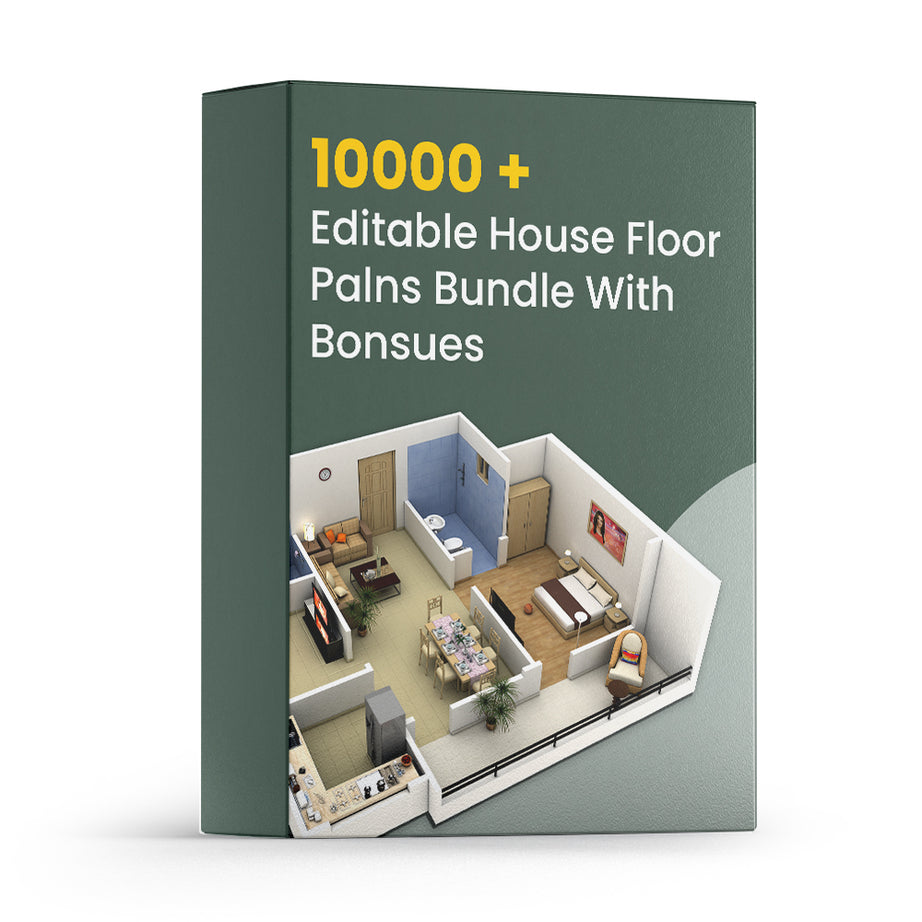 10000 + Editable House Floor Palns Bundle With Bonsues