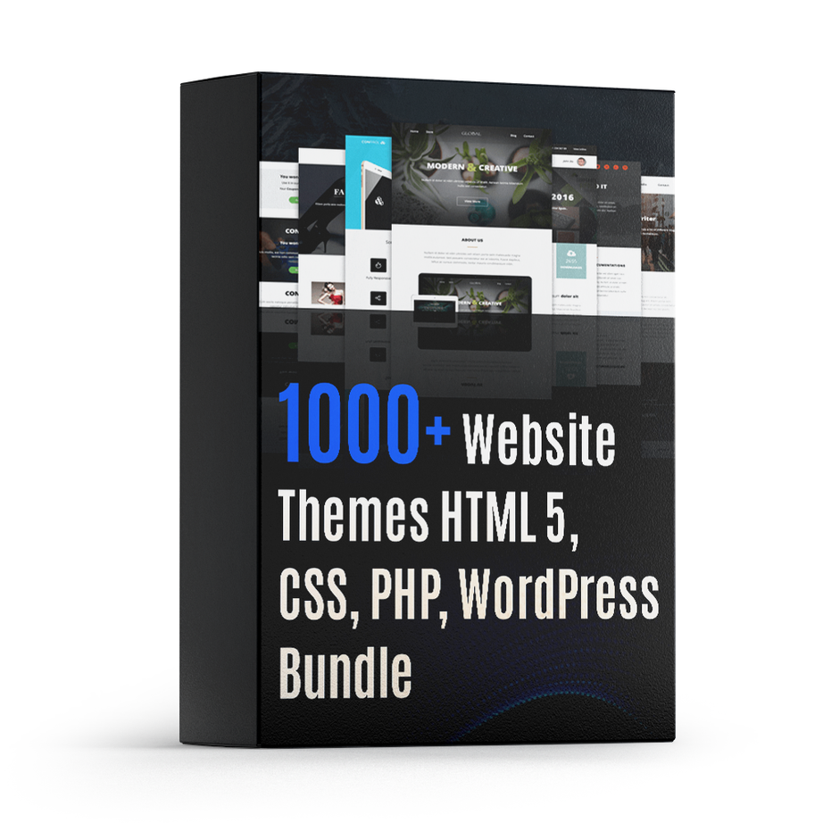 1000+ Website Themes: HTML5, CSS, PHP & WordPress Bundle