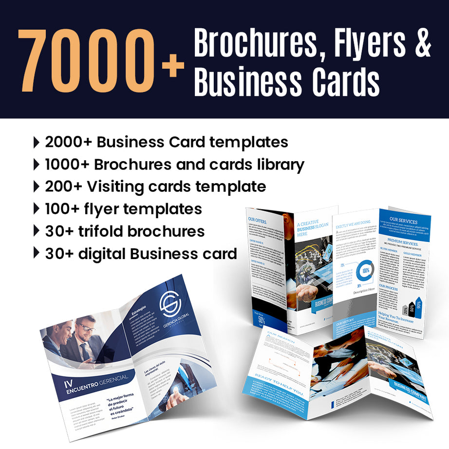 7000+ Brochures, Flyers & Business Cards